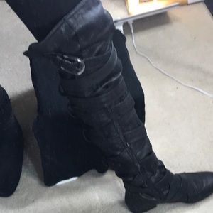 Black over knee fashion boot